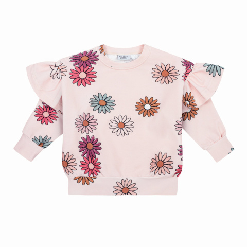 KWIATKI ECRU BLUZA ZE SKRZYDEŁKAMI KWIATKI ECRU BLUZA ZE SKRZYDEŁKAMI